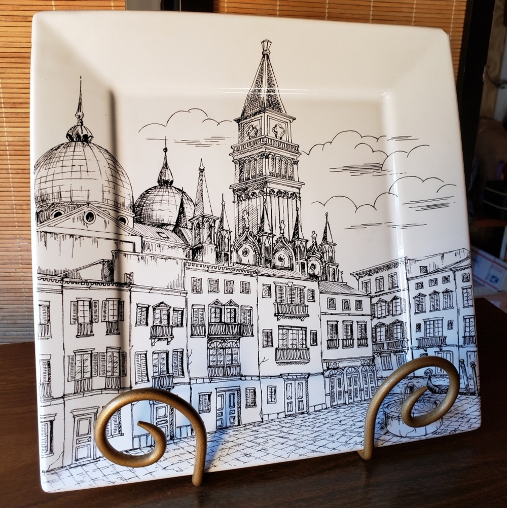 Porcelain China plate City Scenes